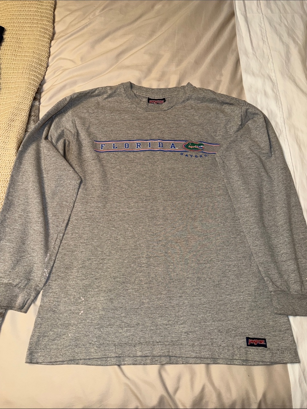 Jansport Gray Florida Gators Long-Sleeve Tee with Blue Accent
